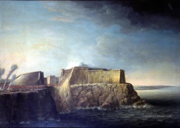  navale Peintre - Dominic Serres l’Ancien La Prise de La Havane 1762 Prise d’assaut du Château de Morro Batailles navales